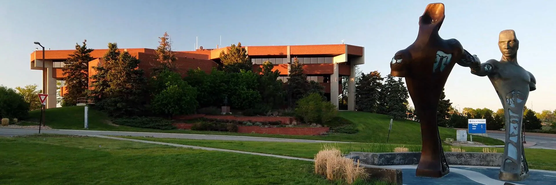 Civic center grounds in Thornton, Colorado
